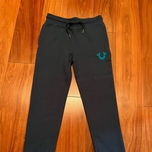 Girls Teal True Religion Joggers